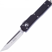 Автоматический складной нож Microtech UTX-70 T/E, сталь CTS-204P, рукоять черный алюминий, сатин клинок купить в Томске