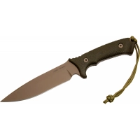 Нож с фиксированным клинком Spartan Blades Harsey Difensa, сталь CPM-S35VN Flat Dark Earth, рукоять зеленая микарта, чехол мультикам купить в Томске