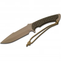 Нож с фиксированным клинком Spartan Blades Horkos, сталь CPM-S35VN Flat Dark Earth, рукоять зеленая микарта, чехол мельтикам купить в Томске