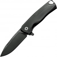 Нож складной LionSteel ROK A BB, сталь Black DLC-Coated Bhler M390, рукоять алюминий, чёрный купить в Томске