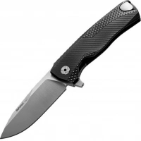 Нож складной LionSteel ROK A BS, сталь Satin Finish Bhler M390, рукоять алюминий, чёрный купить в Томске