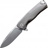 Нож складной LionSteel ROK G, сталь Bhler M390 Satin Finish, рукоять титан, серый цвет купить в Томске