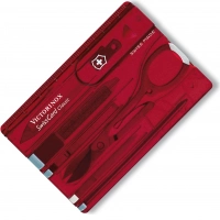 Швейцарская карта Victorinox SwissCard, сталь X45CrMoV15, рукоять ABS-Пластик, красный купить в Томске