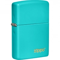 Зажигалка Classic Flat Turquoise ZIPPO Logo купить в Томске