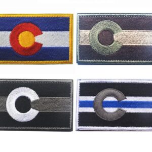 Embroidered American Colorado State Flag Patch Tactical Combat Badge Fabric National Flags Armband Badge Patch applique